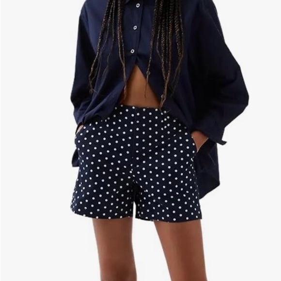 GAP Pants - Gap Polka Dot Navy Blue Women's Shorts NWT